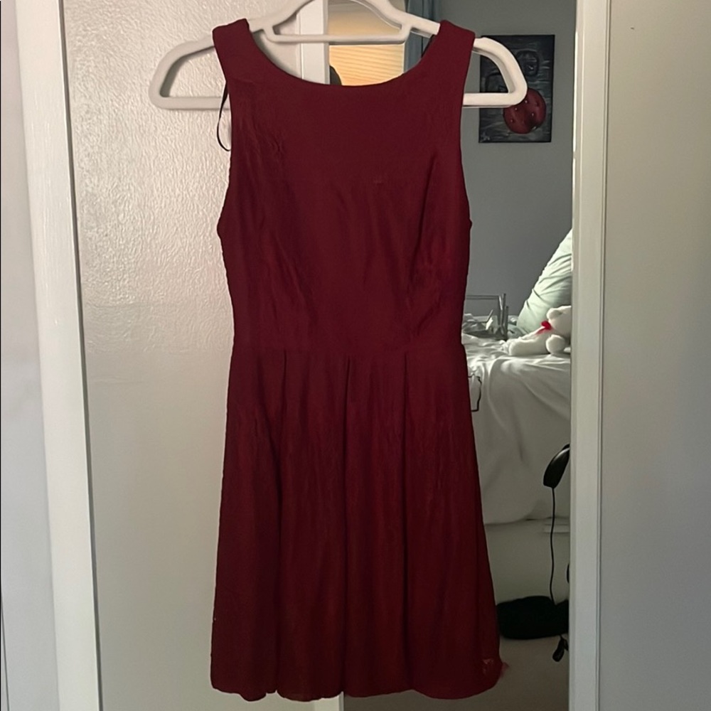 Burgundy dress